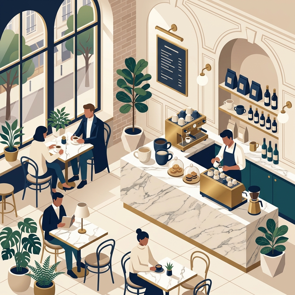 PLUS33 Premium Coffee Experience - Fresh luxury coffee served in premium ceramics