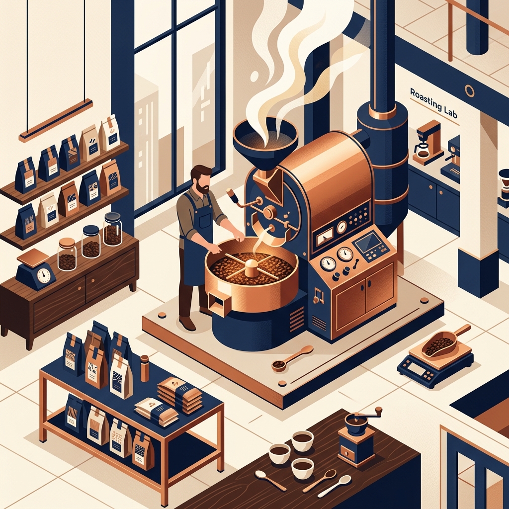 PLUS33 Coffee Roastery - Profiled small batch roasting drum
